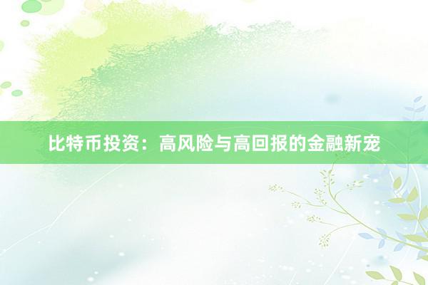 比特币投资：高风险与高回报的金融新宠