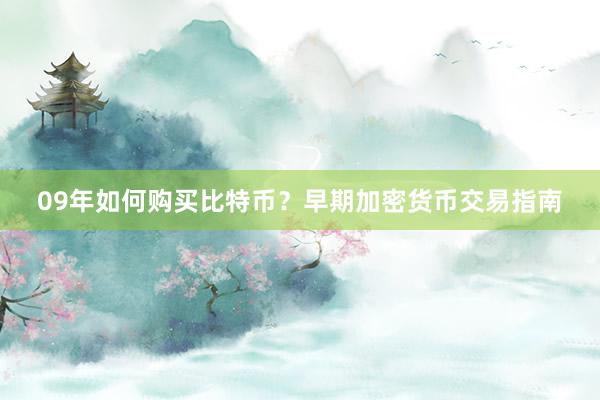 09年如何购买比特币？早期加密货币交易指南