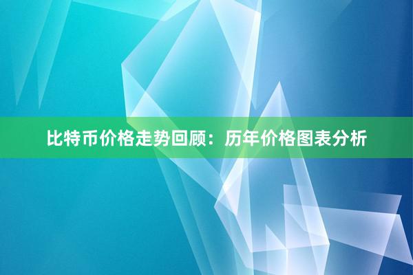 比特币价格走势回顾：历年价格图表分析