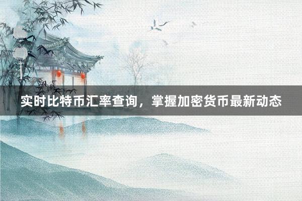 实时比特币汇率查询，掌握加密货币最新动态
