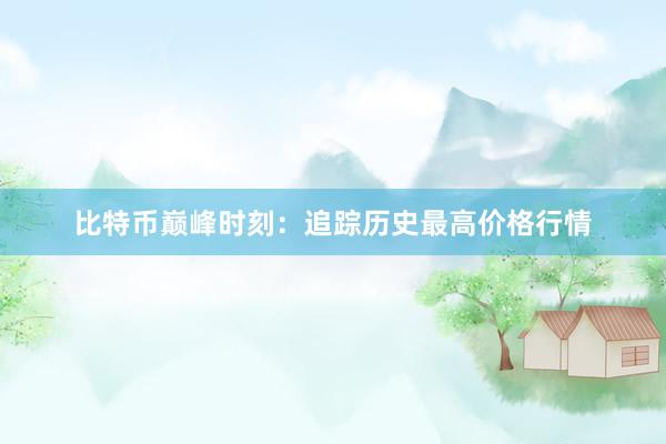 比特币巅峰时刻：追踪历史最高价格行情