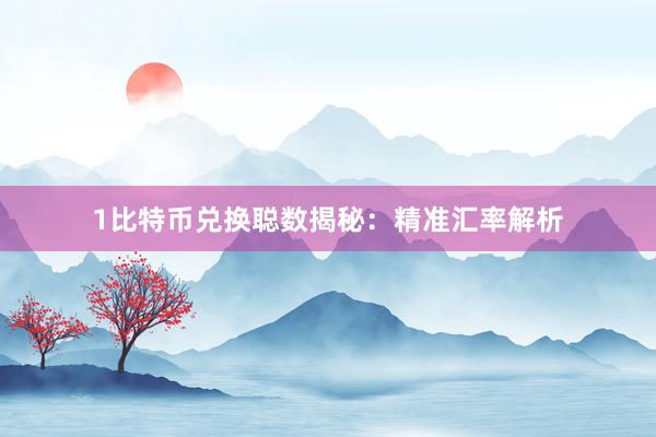 1比特币兑换聪数揭秘：精准汇率解析