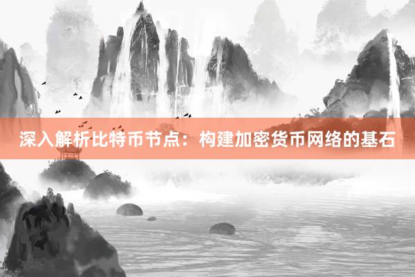 深入解析比特币节点：构建加密货币网络的基石