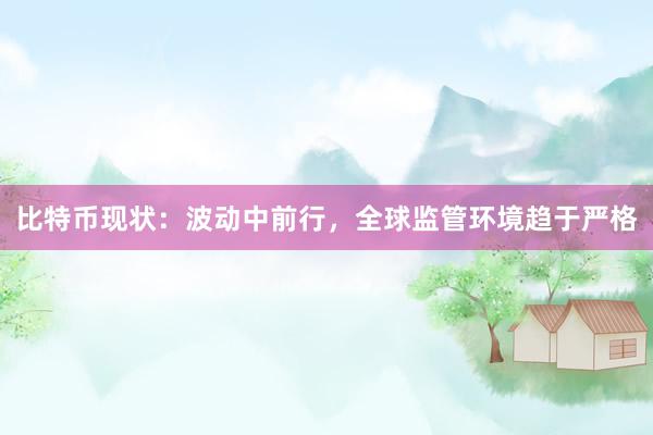 比特币现状：波动中前行，全球监管环境趋于严格